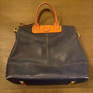 Soft, Supple Navy Dooney & Bourke Large Crossbody/Tote Bag